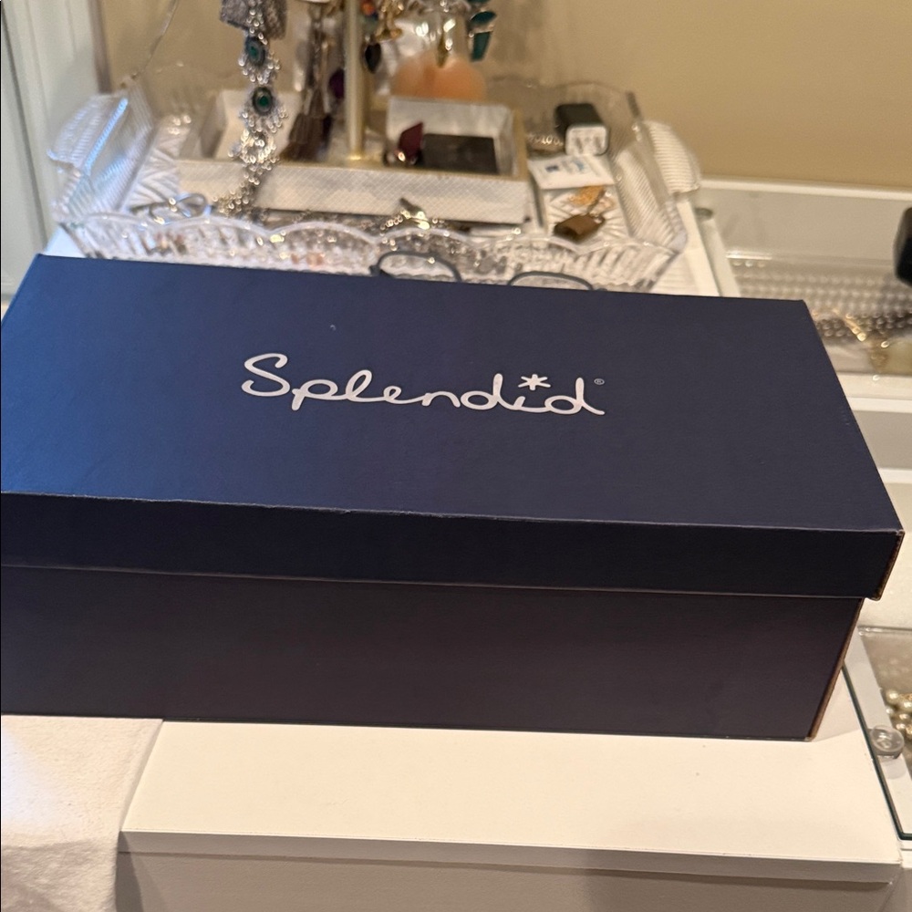 Splendid Navy Blue Storage Box with White Logo